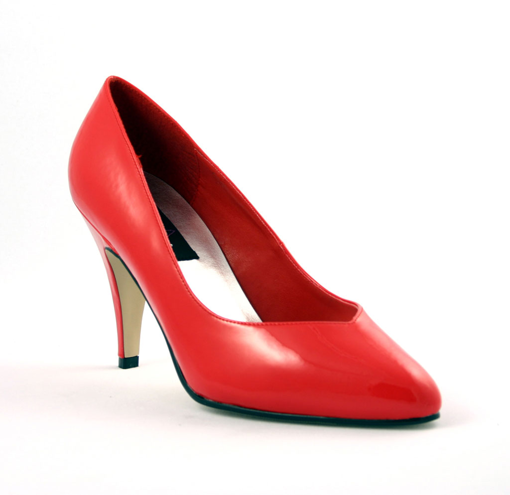 PLEASER DREAM-420W 4" Heel Pump Red Pat