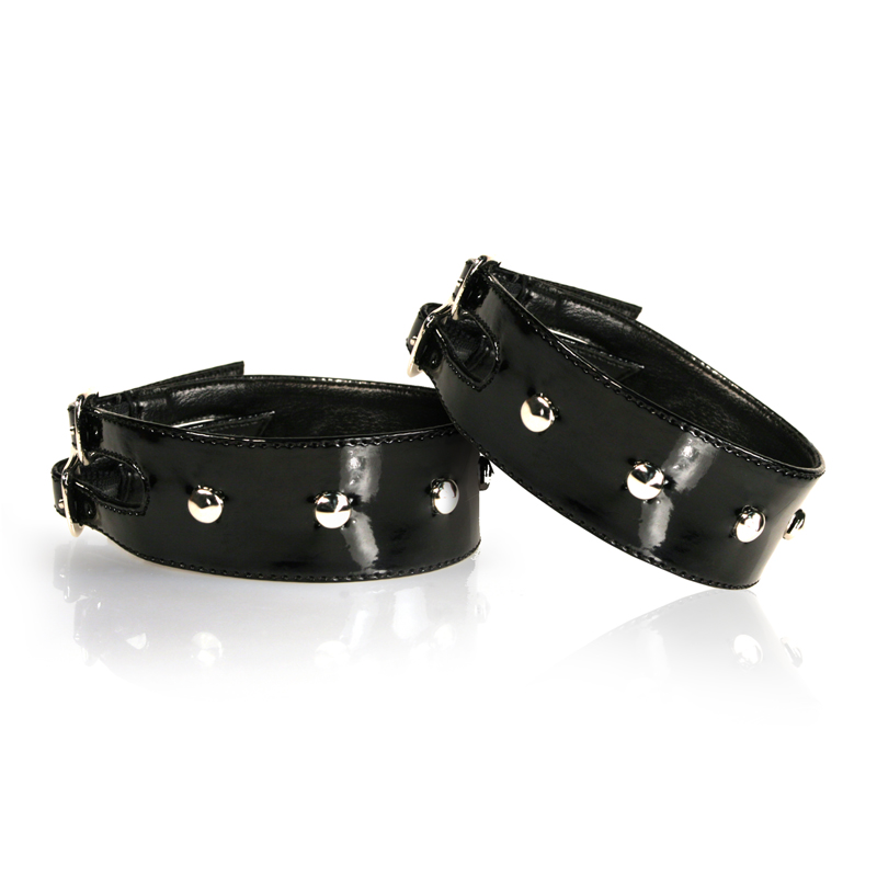 PLEASER ANKLE CUFF-103 ANKLE CUFF-103 Black Leather