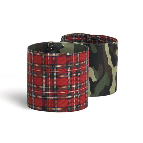 CLEARANCE BC-10 *Reversible Camo/Plaid Boot Cuff Camo/Plaid Fabric