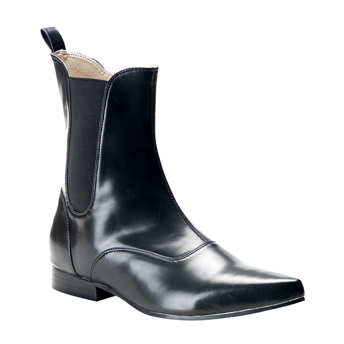 DEMONIA BROGUE-02 Beatle Ankle Boot Blk Nappa Pu