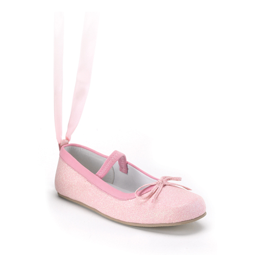 CLEARANCE BALLERINA-01G *B.Pink Glitter Children's Ballerina Flat B.Pink Glitter