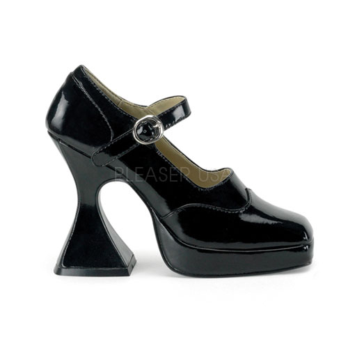 DEMONIA BAT 4-1/2" Cone Heel P/F Blk PatMaryjane Sho Blk Pat