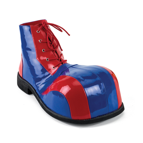 FUNTASMA CLOWN-05 Red-Blue Pat Bump Toe Clown Shoe Red-Blue Pat