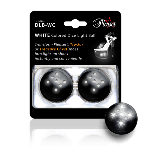 ACCESSORIES DICE LIGHT BALL White Colored  Dice Light Balls Wht Colored Dice Light Balls (2 PCS)