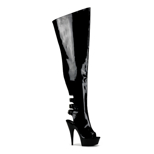 PLEASER DELIGHT-3015 Delight-3015 Blk Pat/Blk
