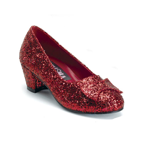 FUNTASMA DOROTHY-05 Red Glitter Children's Dorothy Shoes, 1 1/2" Red Gltr
