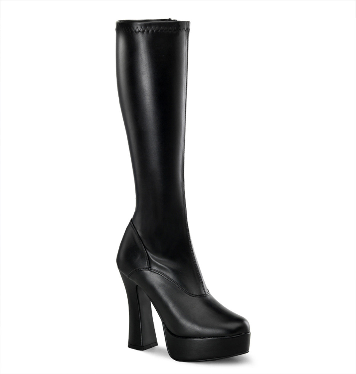 PLEASER ELECTRA-2000Z 5" Heel P/F Boot Blk St Pu