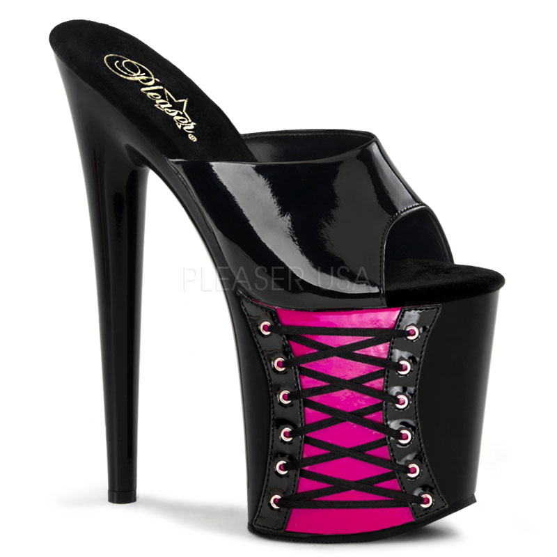 DEVIOUS FLAMINGO-801FH1 FLAMINGO-801FH-01 Blk Pat-H. Pink/Blk