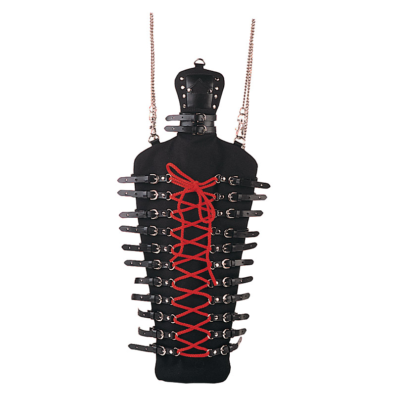 DEMONIA HB-218-1 BLK CANVAS CORSETED BODY BAG Blk Canvas Corseted Body Bag