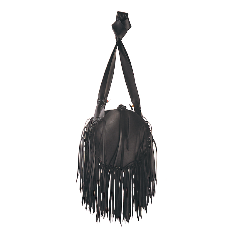 CLEARANCE HB-301-1 *Circle Shaped Shoulder Bag W/Rubber Strip Detailin Circle Shaped Shoulder Bag W/Rubber Strip Detailing