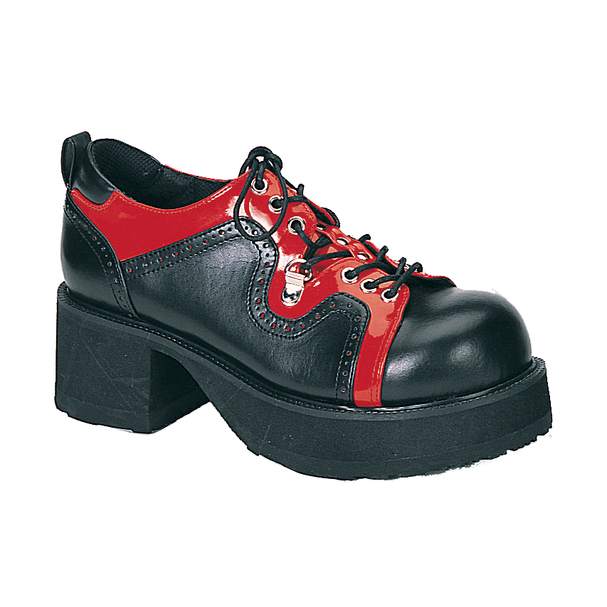 CLEARANCE JAG-03 *2", Blk Pu/Red Pat Oxford Shoes Black Pu/Red Pat
