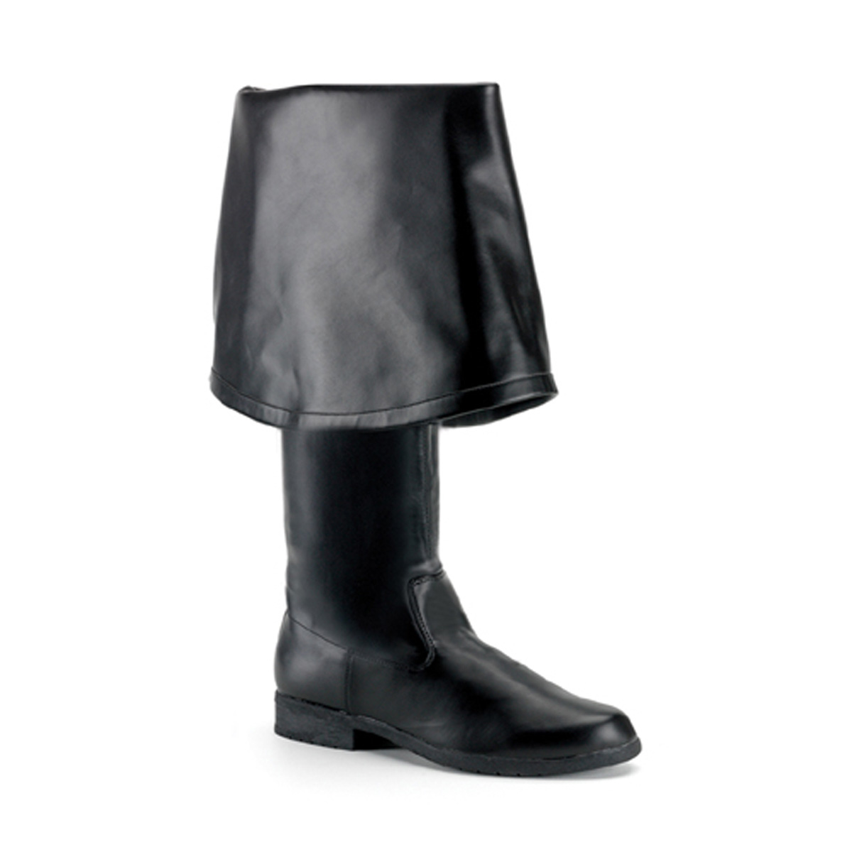 PLEASER MAVERICK-2045 Men's 1 1/2"Black Pirate BT W/ 11" Bell Cuff Blk Pu