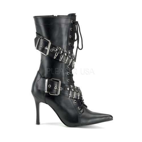 FUNTASMA MILITANT-128 Blk Pu Bullet Military Boot, 3 3/4" Blk Pu