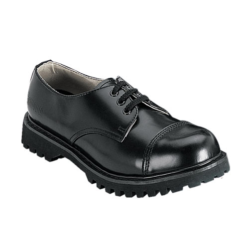 DEMONIA ROCKY-03 3 Eyelet S/T Blk Leather Shoe Blk Leather