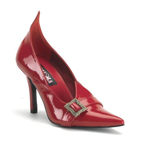 CLEARANCE WITCH-02 *Red Pat Pointy Toe Whitch Pump, 3 3/4" Red Pat