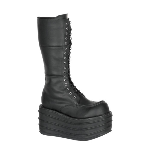 CLEARANCE ZACK-300 *4 1/4" P/F Blk Pu Knee Boot Black Pu