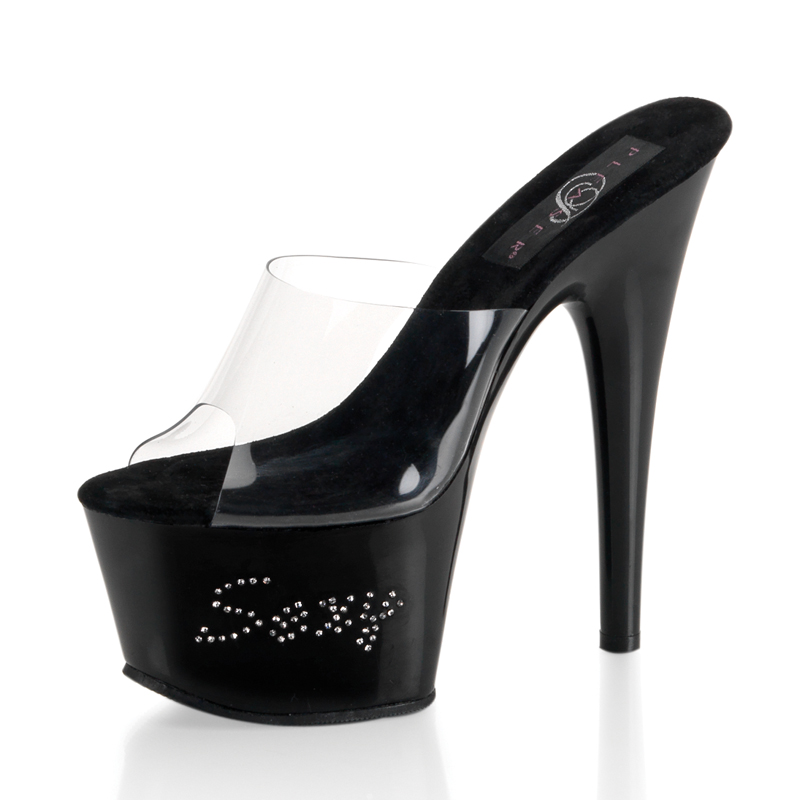 CLEARANCE ADORE-701RE-8 *7" PF W/RS-Embedded "Sexy" Lettering Clr/Blk-"Sexy"