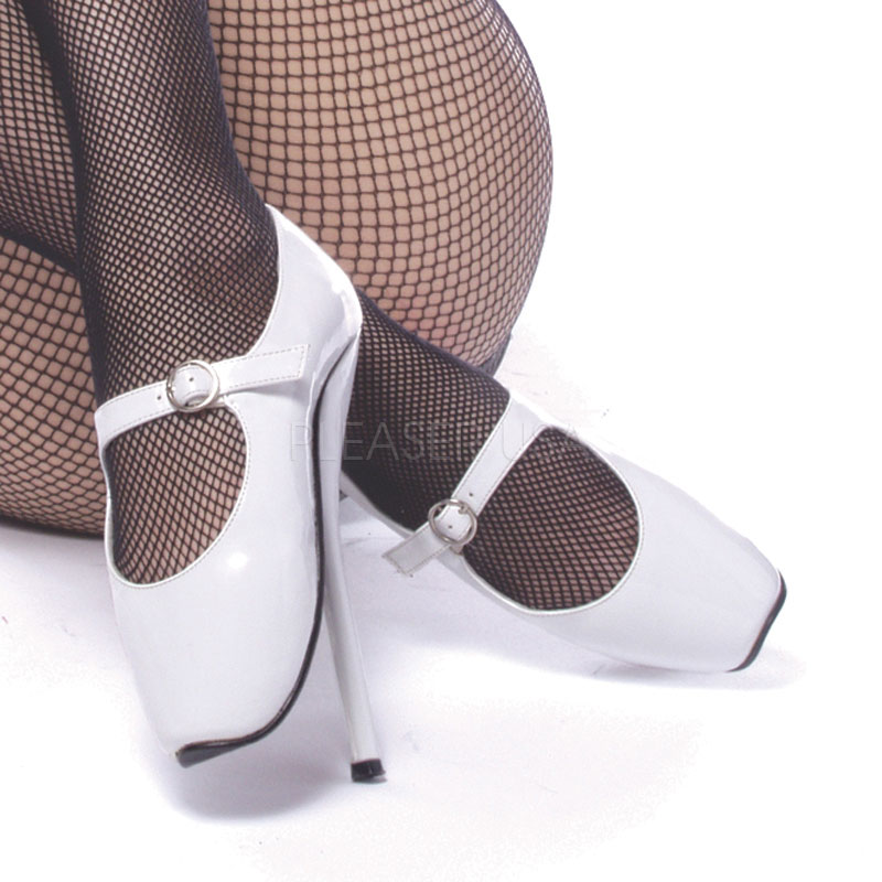DEVIOUS BALLET-08 7 1/2" Heel Shoes Wht Pat