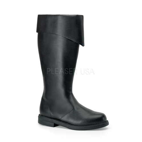 FUNTASMA CAPTAIN-108 MEN'S BLK PU WIDE CALF PIRATE BOOT Blk Pu