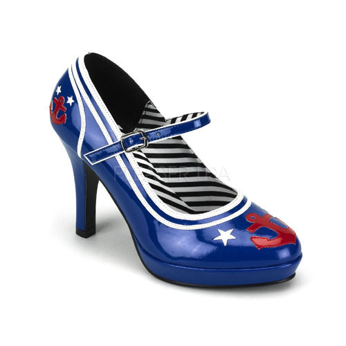 FUNTASMA CONTESSA-56 4" Heel Blue Pat