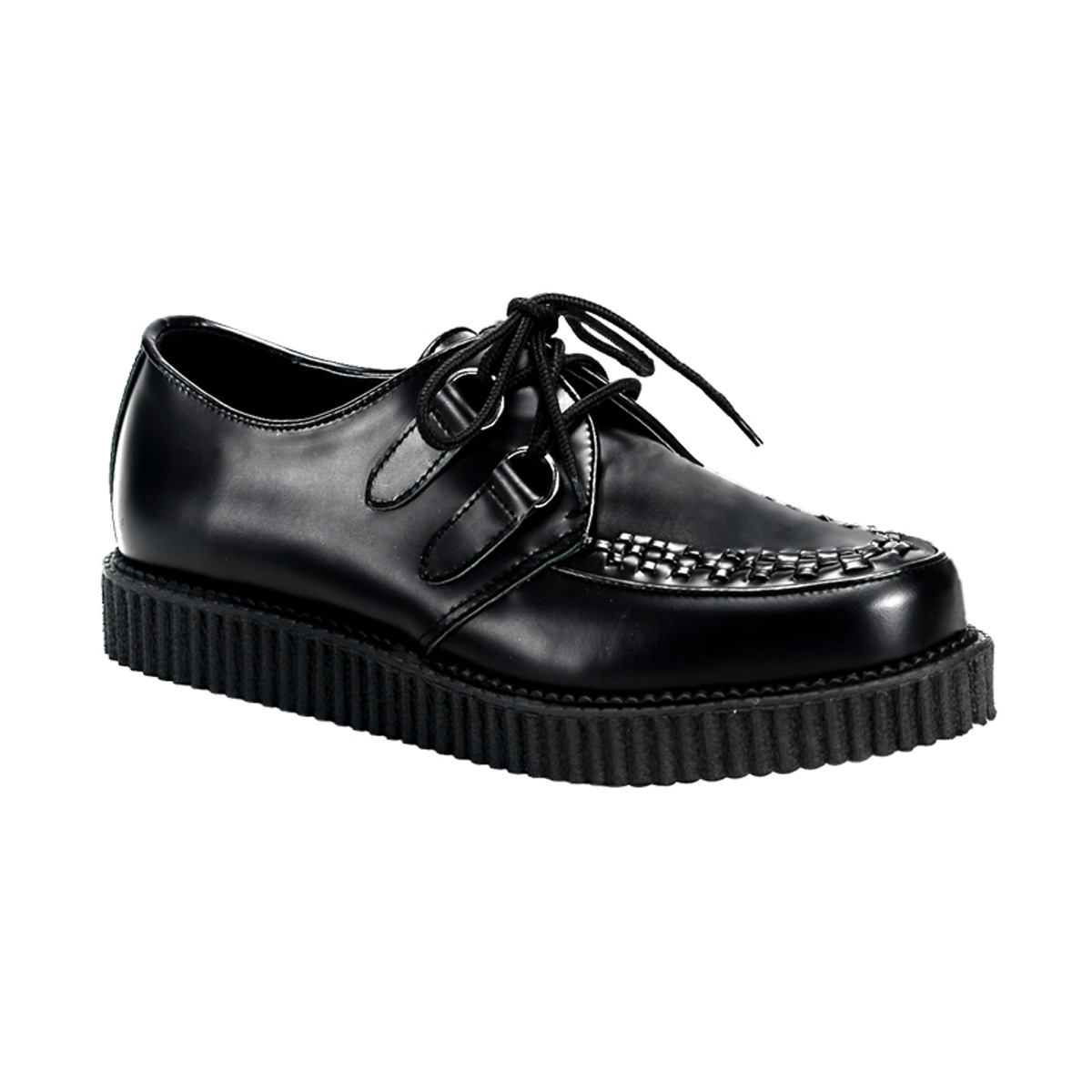 DEMONIA CREEPER-602 1" Creeper Shoe Blk Leather