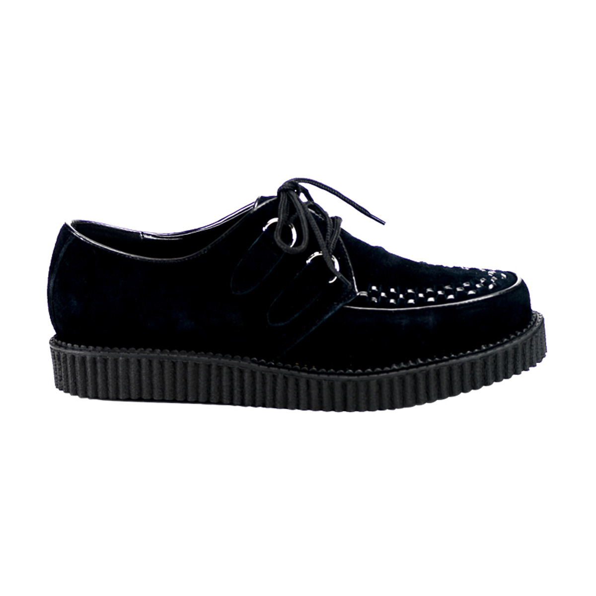 DEMONIA CREEPER-602S 1" Creeper Shoe Blk Suede