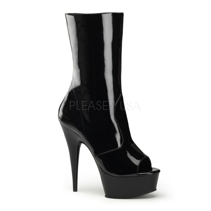 PLEASER DELIGHT-1012 Delight-1012 Blk Pat/Blk