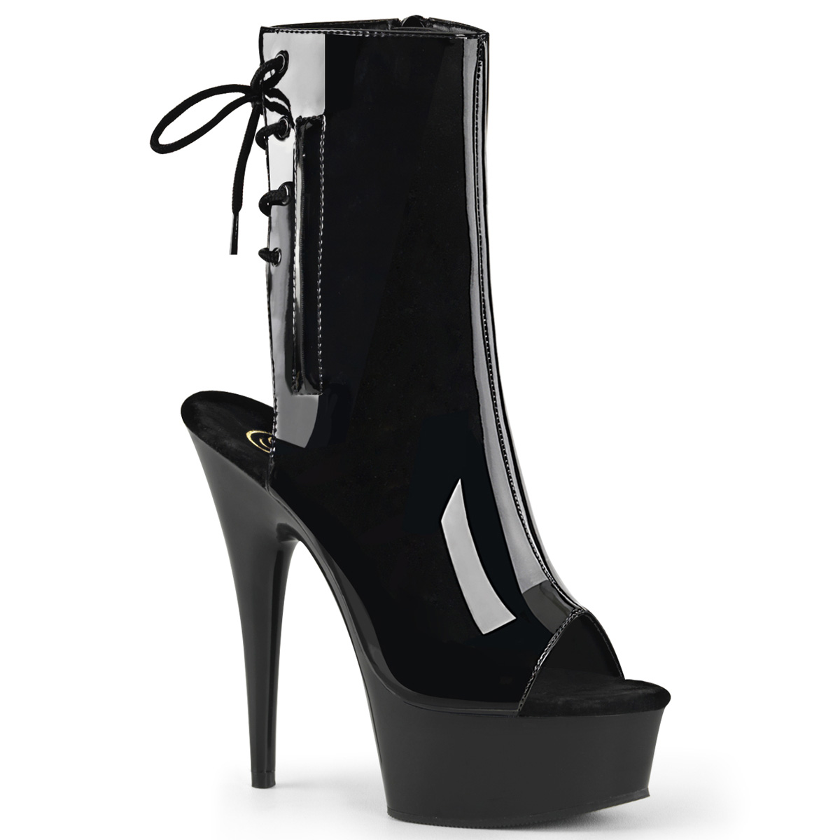 PLEASER DELIGHT-1018 Delight-1018 Blk Pat/Blk