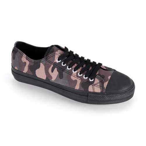 CLEARANCE DEVIANT-01 *Canvas Low Top Sneaker Camouflage Canvas/Black