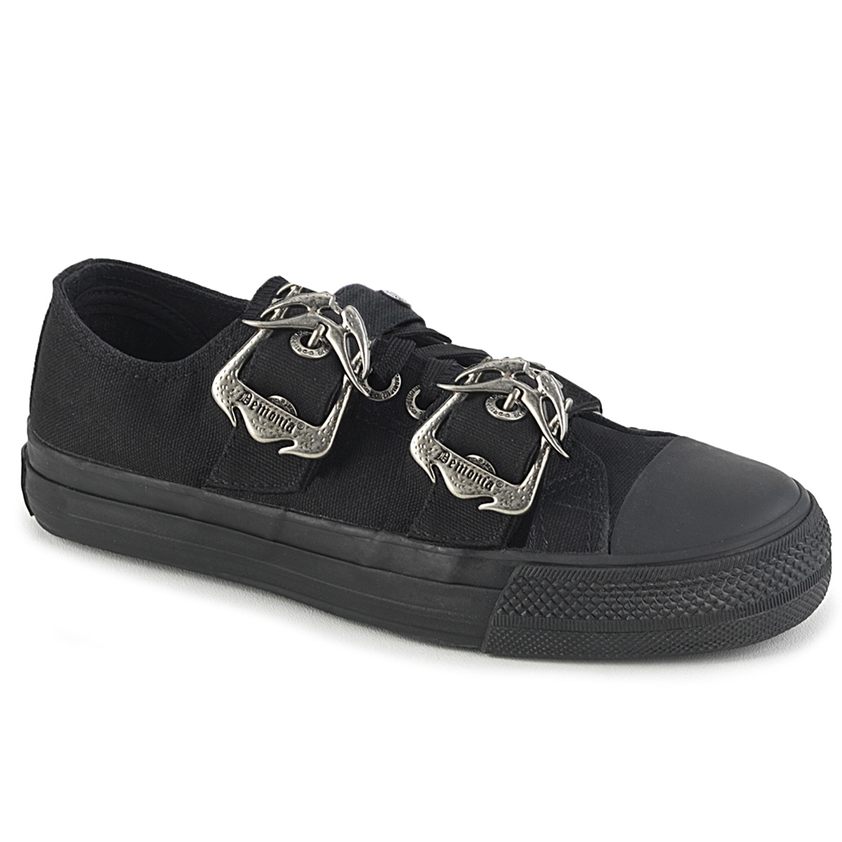 DEMONIA DEVIANT-11 Canvas Sneaker Blk Canvas