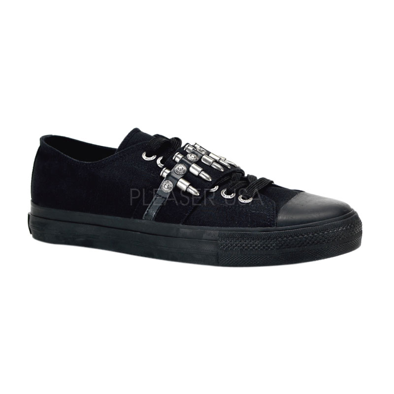 DEMONIA DEVIANT-13 Canvas Sneaker Blk Canvas