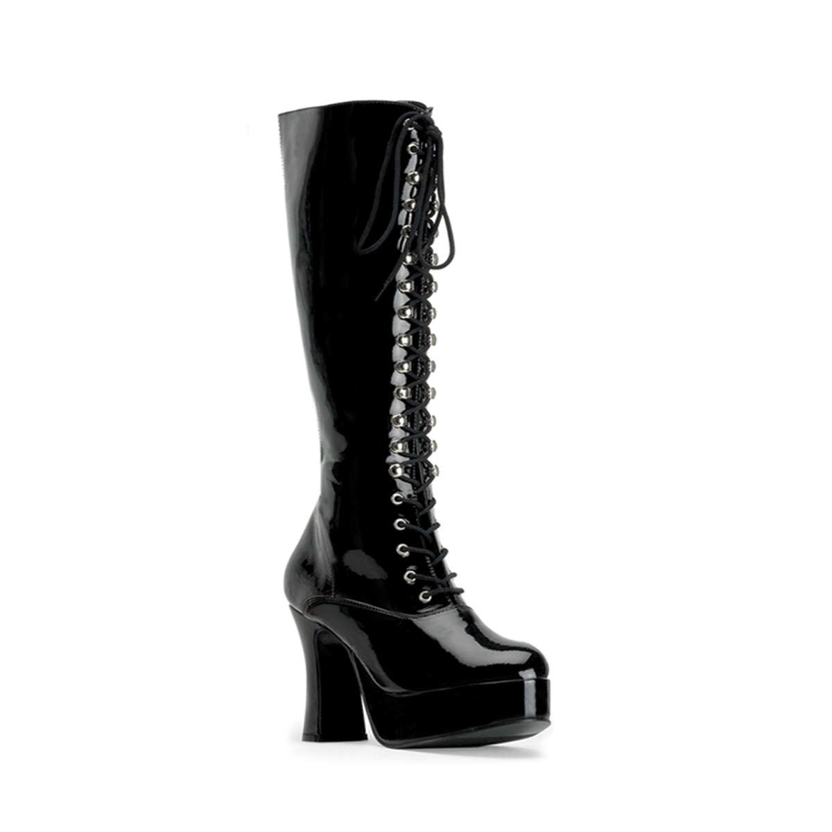 FUNTASMA EXOTICA-2020 4" Heel Platform Lace Up Boot Blk Pat