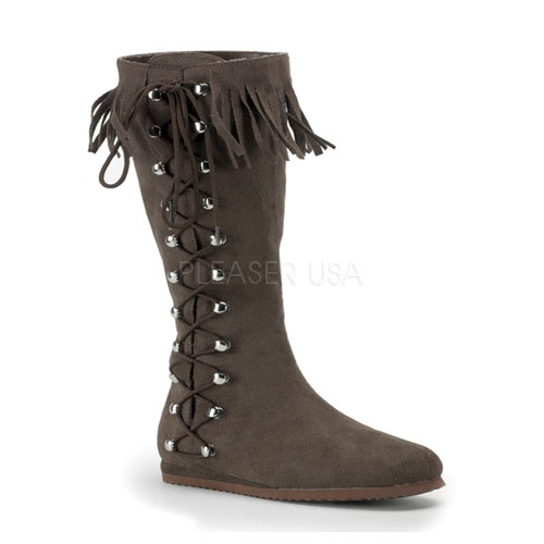 FUNTASMA INDIAN-100 Indian Flat Boot Brown Microfiber