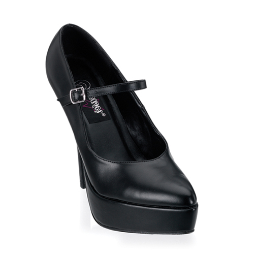 CLEARANCE INDULGE-540 *5 1/4" Mary Jane PF Pump Blk Pu