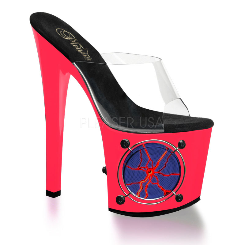 PLEASER LIGHTNING-701UV 7 1/2" P/F Slide W/ UV Coral Strobe Lights Clr/Coral-RL