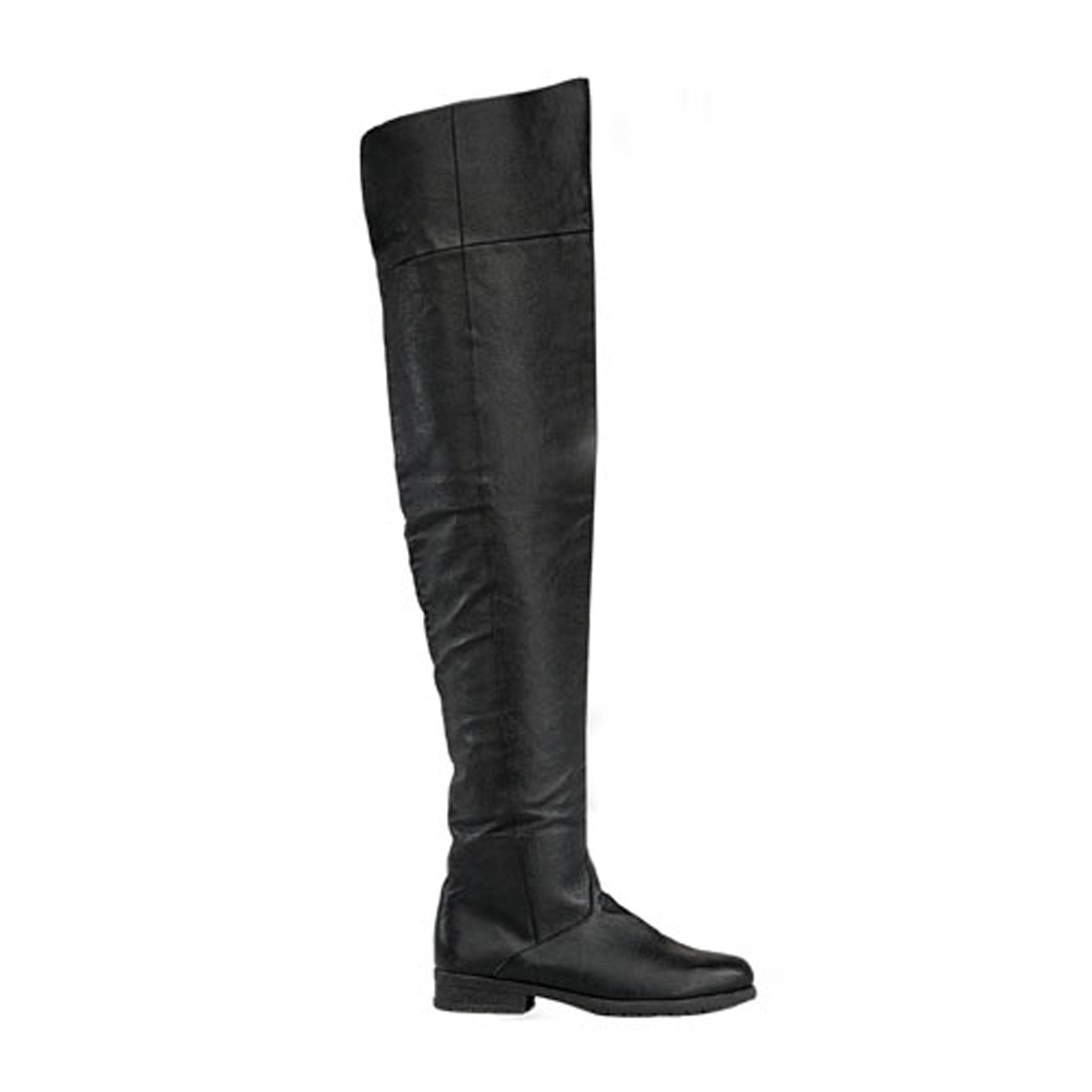 PLEASER MAVERICK-8824 Men's Thigh Hi Pig Lea Boot Blk Leather (P)