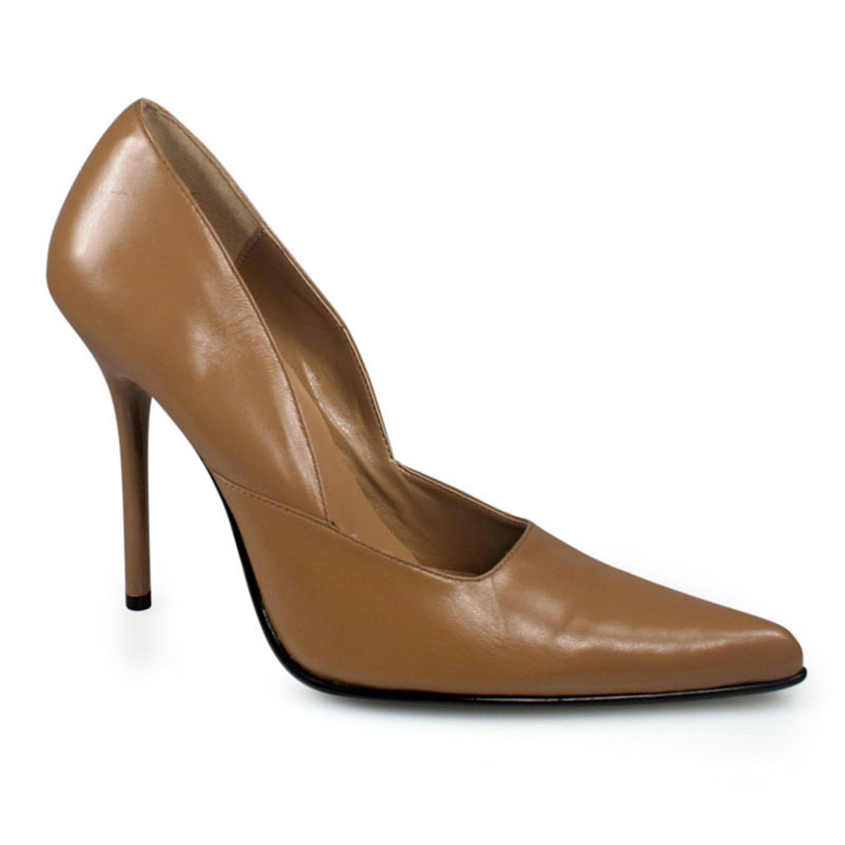 PLEASER MILAN-01 4 1/2" Pointed-Toe Class Pump Camel Leather