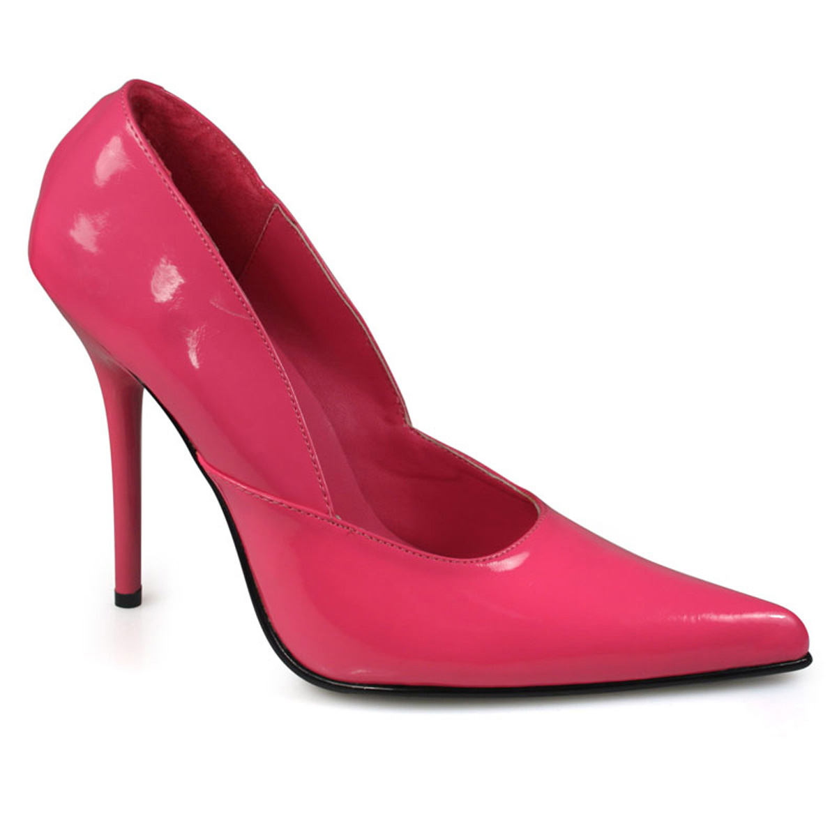 PLEASER MILAN-01 4 1/2" Pointed-Toe Class Pump H. Pink Pat