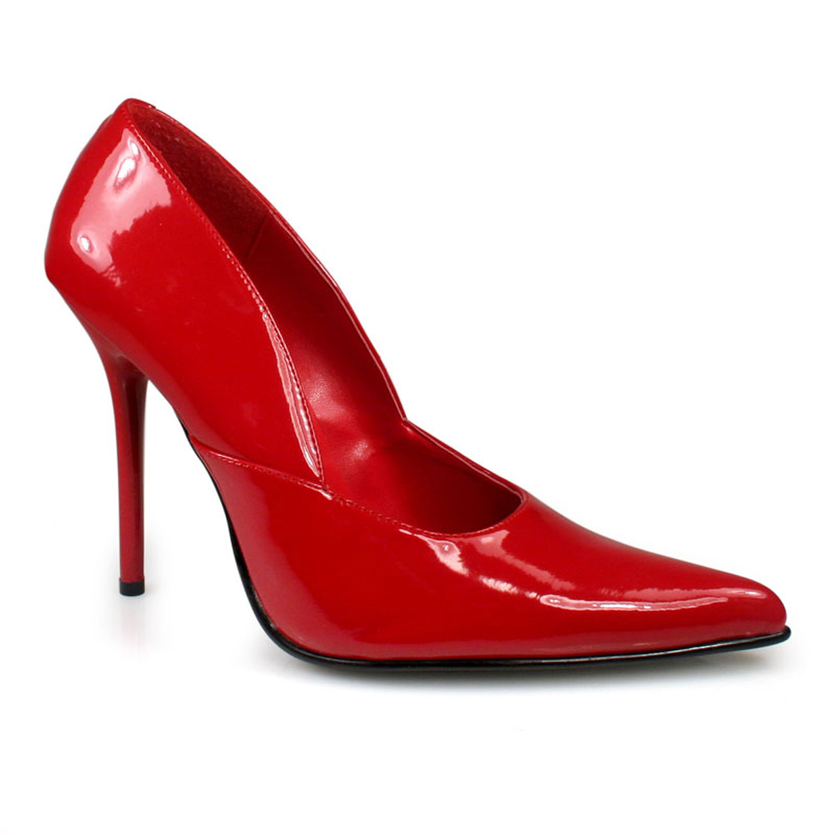 PLEASER MILAN-01 4 1/2" Pointed-Toe Class Pump Red Pat