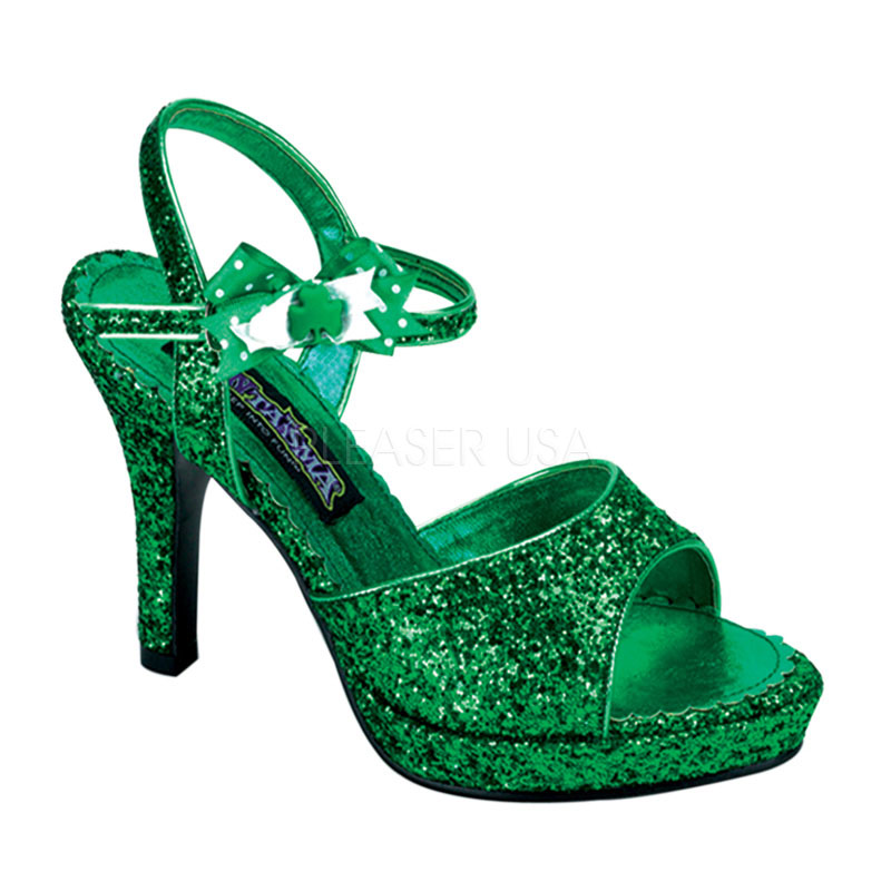 CLEARANCE PATTY-02G *4" Heel Green Gltr