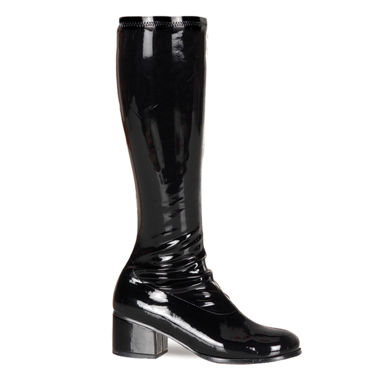 FUNTASMA RETRO-300 2" Block Heel ST Boot Blk Str Pat