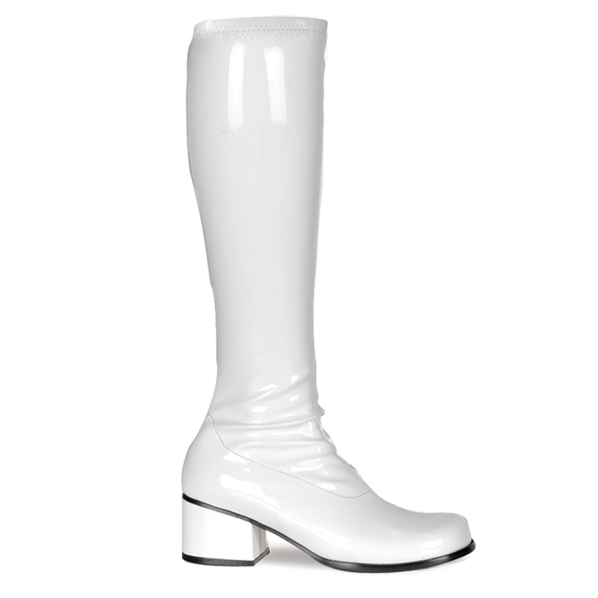 FUNTASMA RETRO-300 2" Block Heel ST Boot Wht Str Pat