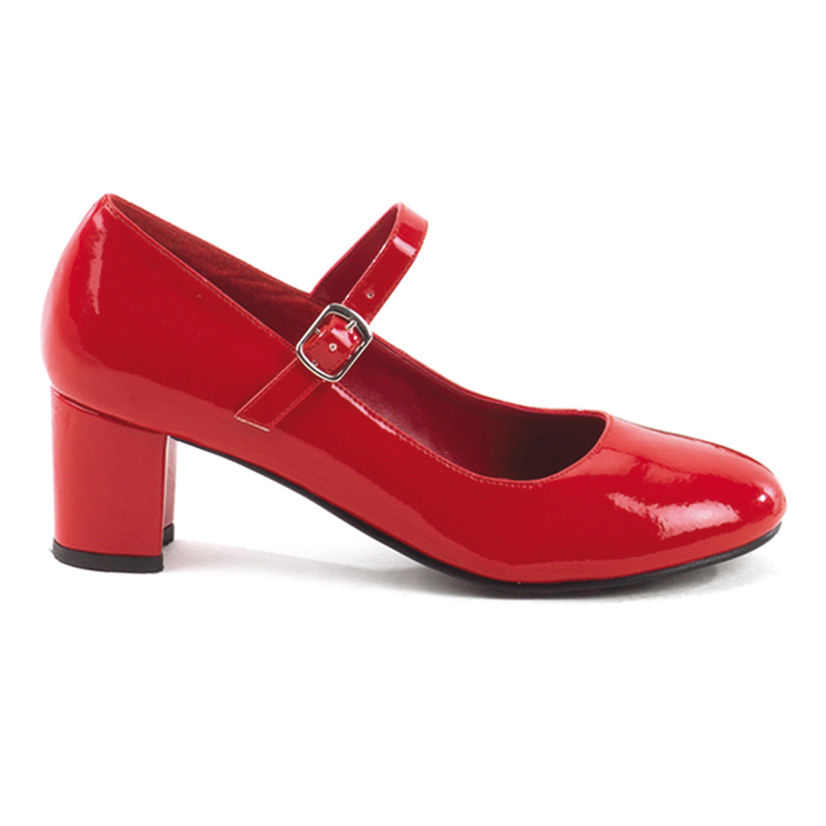 FUNTASMA SCHOOLGIRL-50 2" Plain Maryjane Red Pat