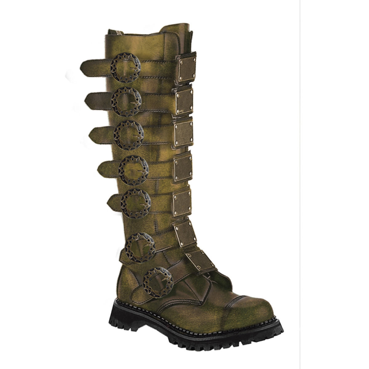 DEMONIA STEAM-30 30 Eyelet Metal Plates S/T Bronze Leather Knee BT Bronze Rub-Off Leather