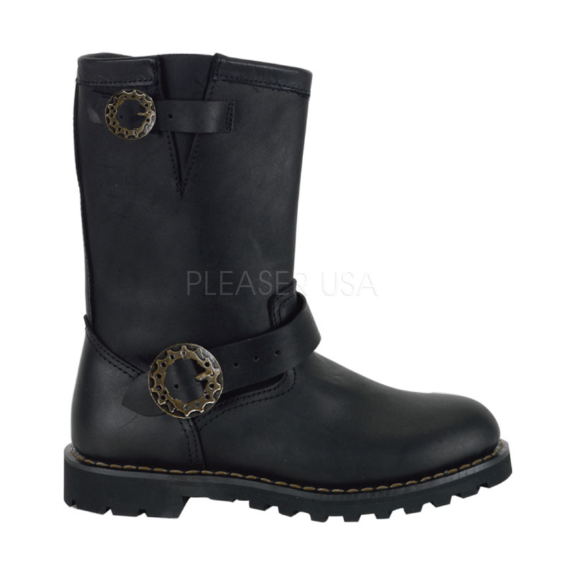 DEMONIA STEAM Blk Leather Calf Boot Blk Leather