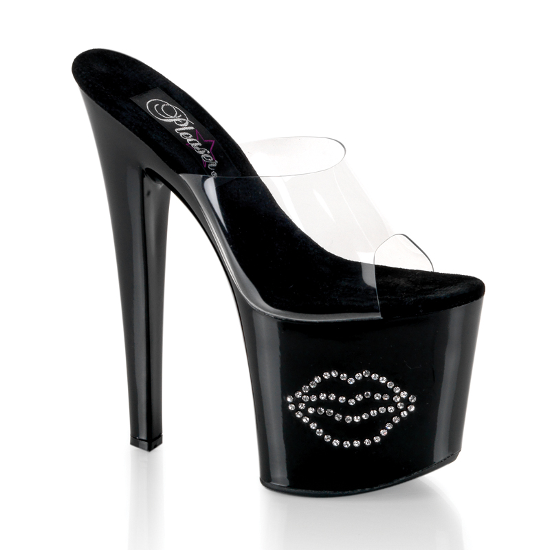 CLEARANCE TABOO-701RE-1 *7 1/2" PF Slide W/RS-Embedded Lips Clr/Blk-Lips