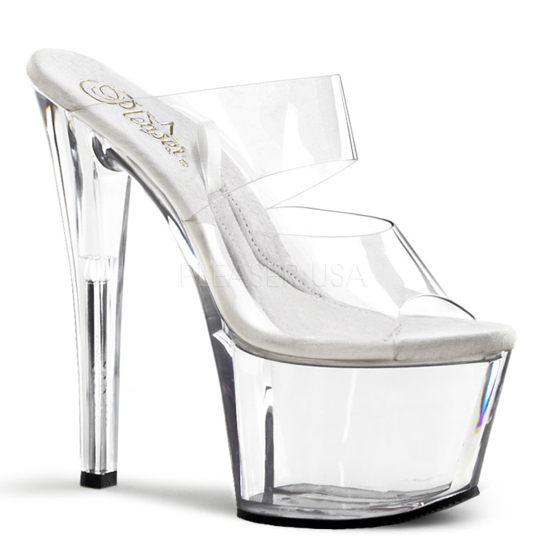 PLEASER TREASURE-702 6 3/4" Sandal Clr/Clr