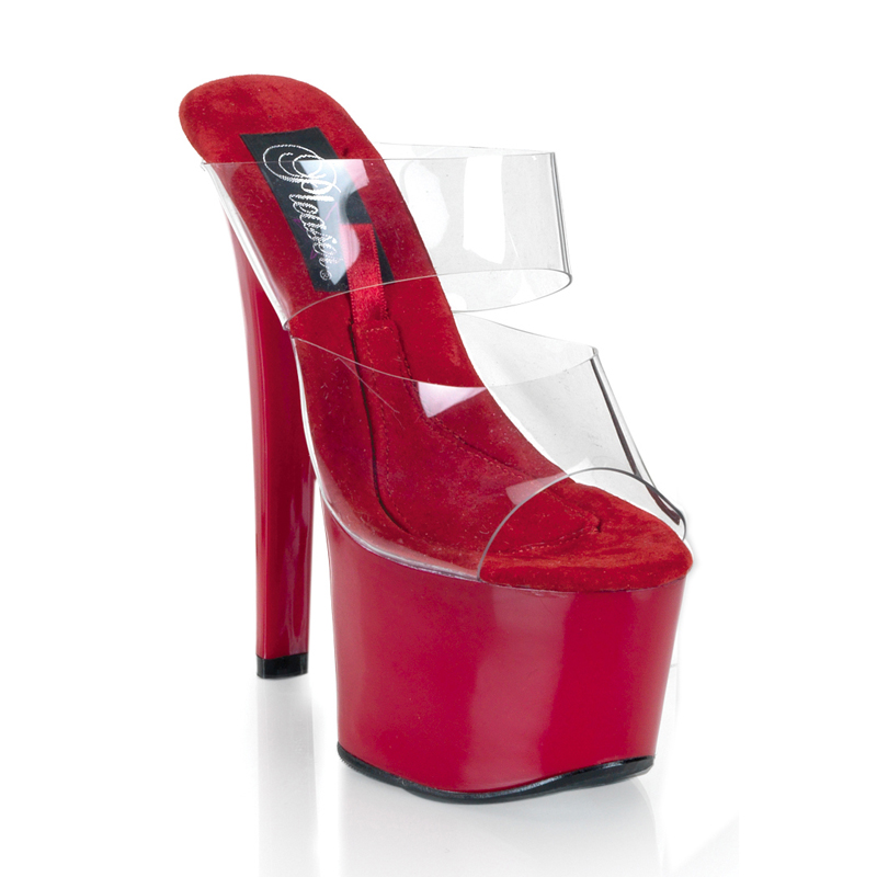 CLEARANCE TREASURE-702 *6 3/4" Sandal Clr/Red