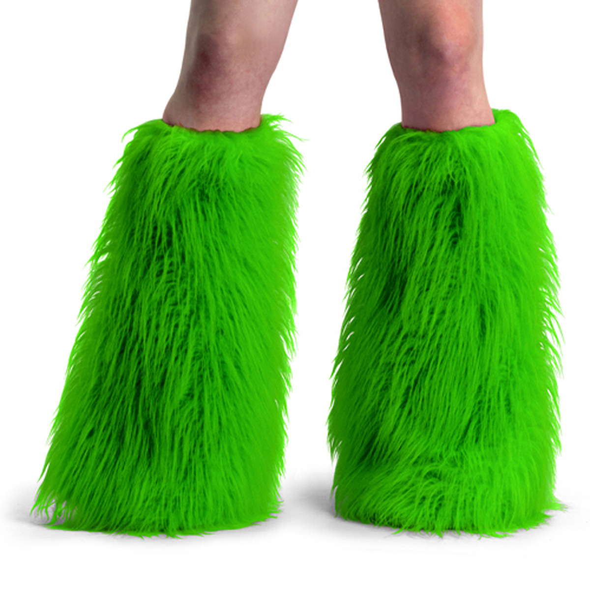 ACCESSORIES YETI-01 Neon Green Faux Fur Boot Sleeve/Neon Green Faux Fur