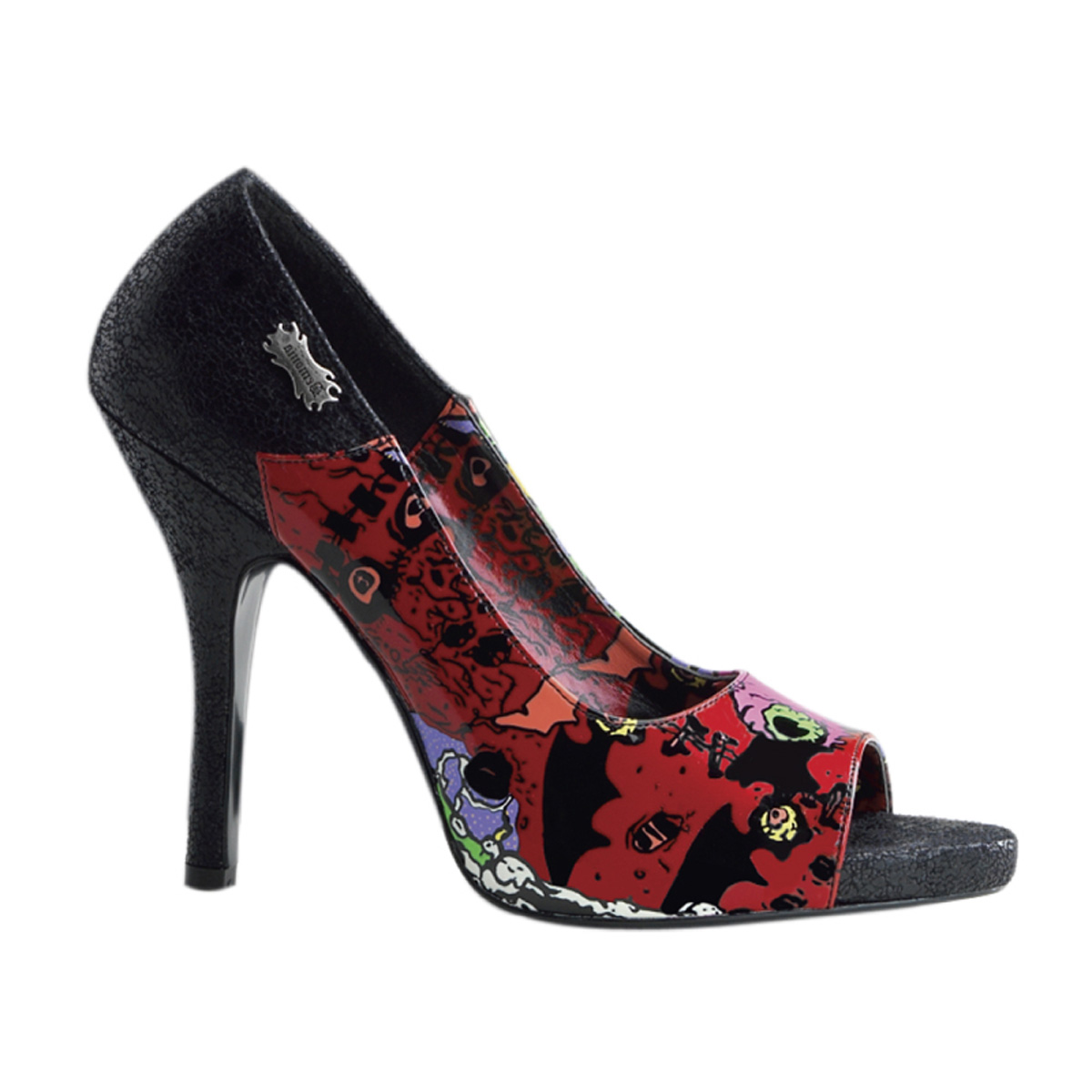 DEMONIA ZOMBIE-10 4 1/2" Blk Turtle Pu